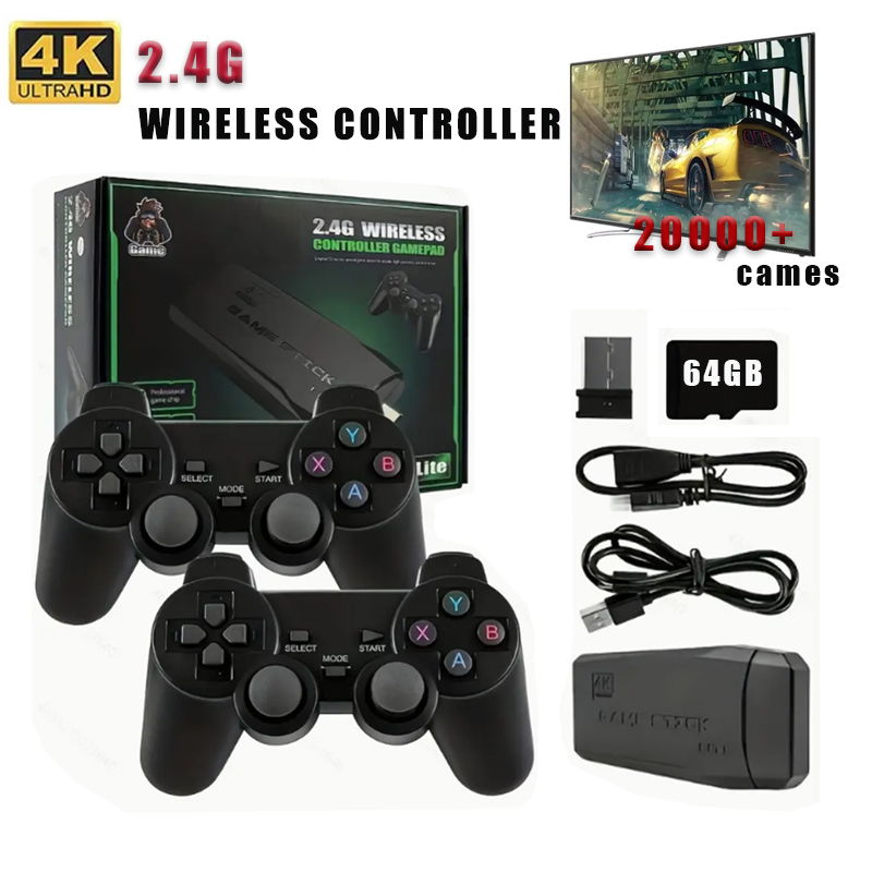Retro Gaming System - Wireless Video Game Stick 2.4G Dual