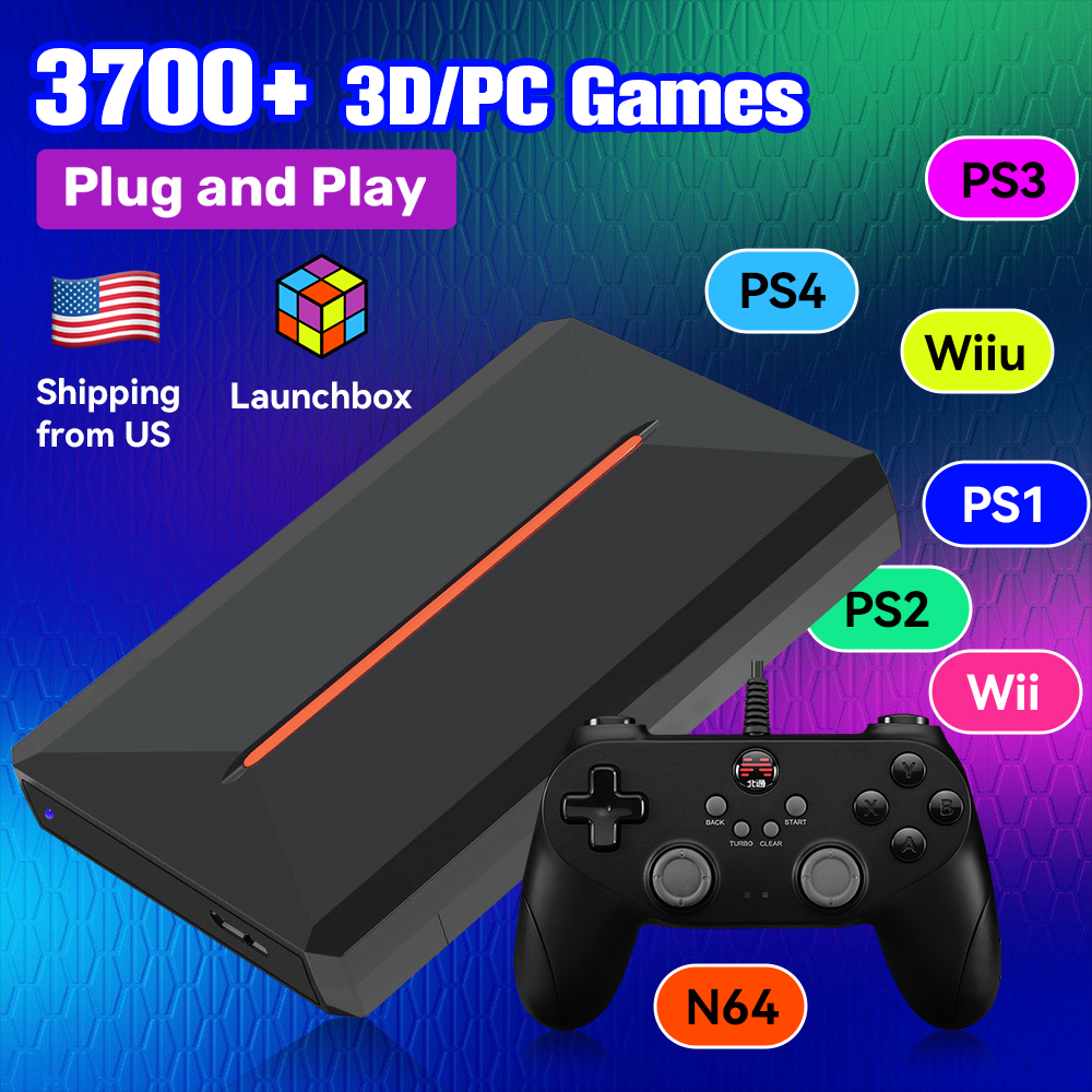 Retro Gaming Emulator Console - Launchbox OS 500GB Portable Gaming HDD