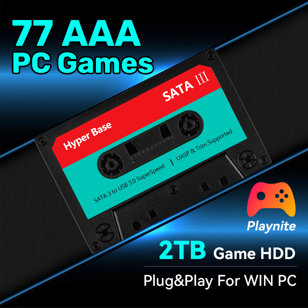 Retro Gaming Hdmi - 2TB Game Hard Drive With 77