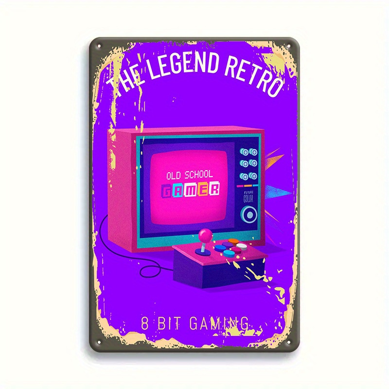 Retro 8 Bit Gaming Tin Sign -  – Retro Gaming Lounge Bewertung und Preis