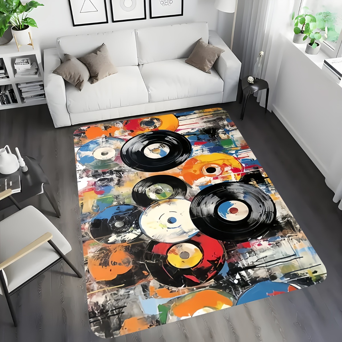 Retro Vinyl Record Area Rug Po – Retro Gaming Lounge Bewertung und Preis