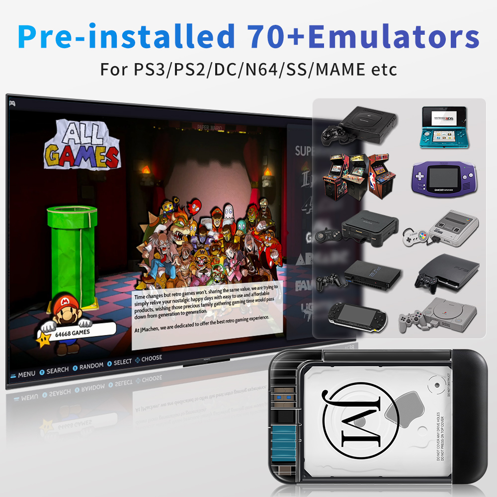 RETROBAT Portable 500G Gaming  – Retro Gaming Emulator Console Bewertung und Preis