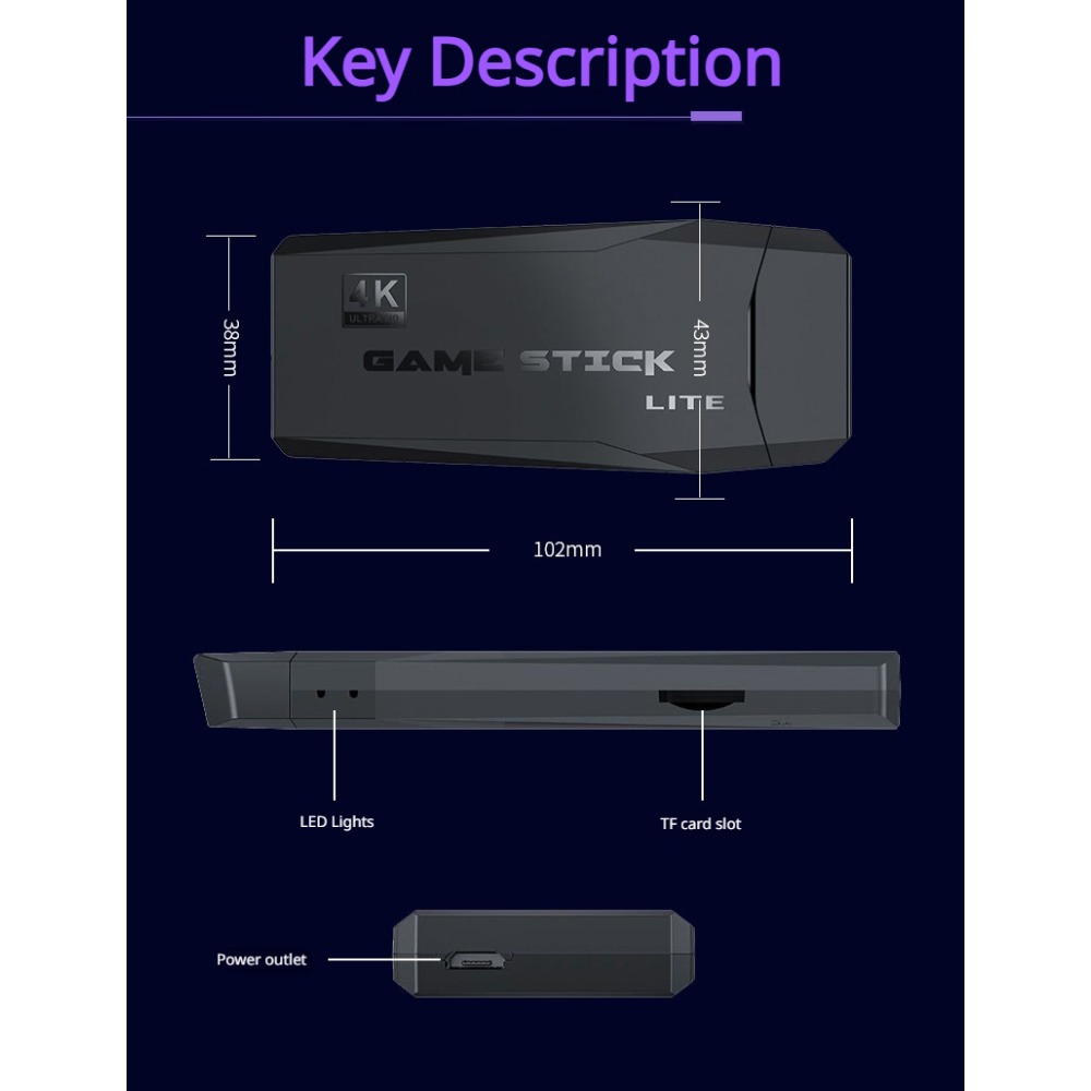 Portable 4K Retro Game Stick C – Retro Gaming Stick Bewertung und Preis