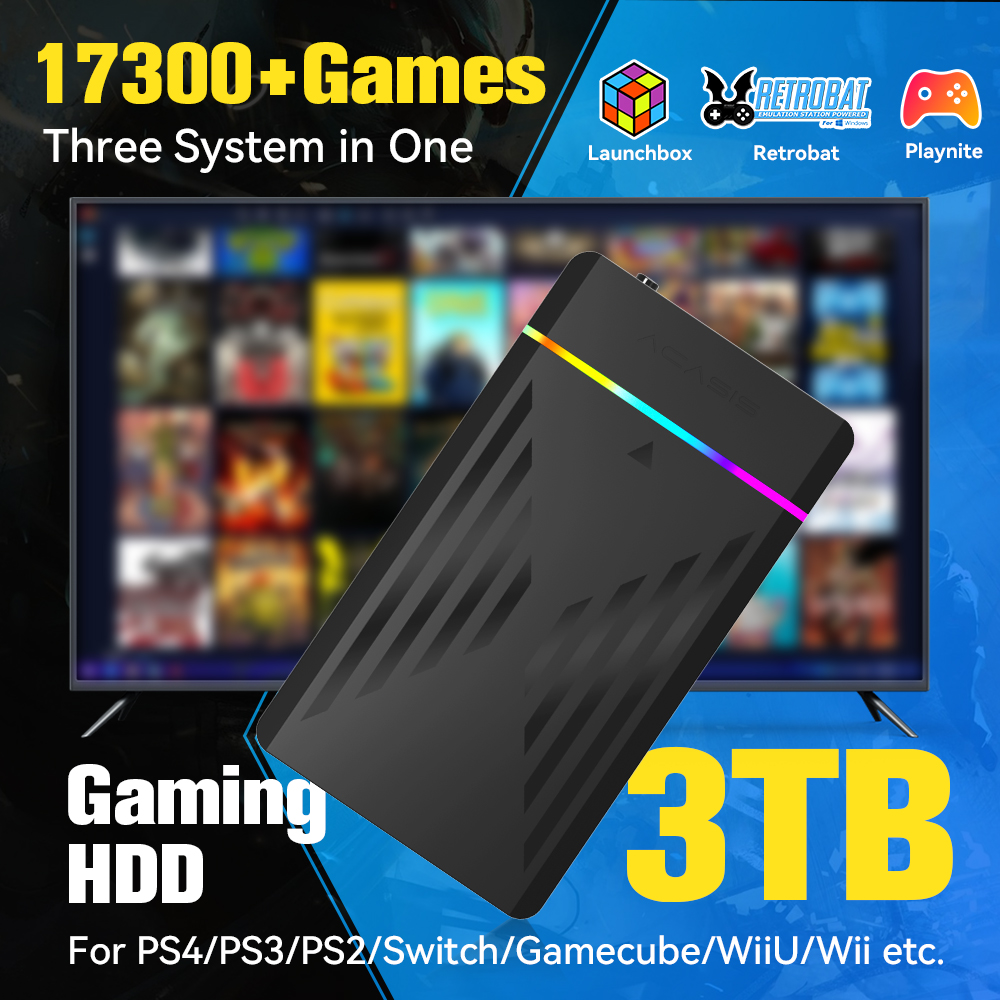 3TB Portable Gaming HDD Launch – Retro Gaming Stick Bewertung und Preis